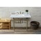 Kingston Brass 36 Carrara Marble Console Sink with Stainless Steel Legs, Marble WhiteBrushed Brass LMS3622M87ST - alternate 5